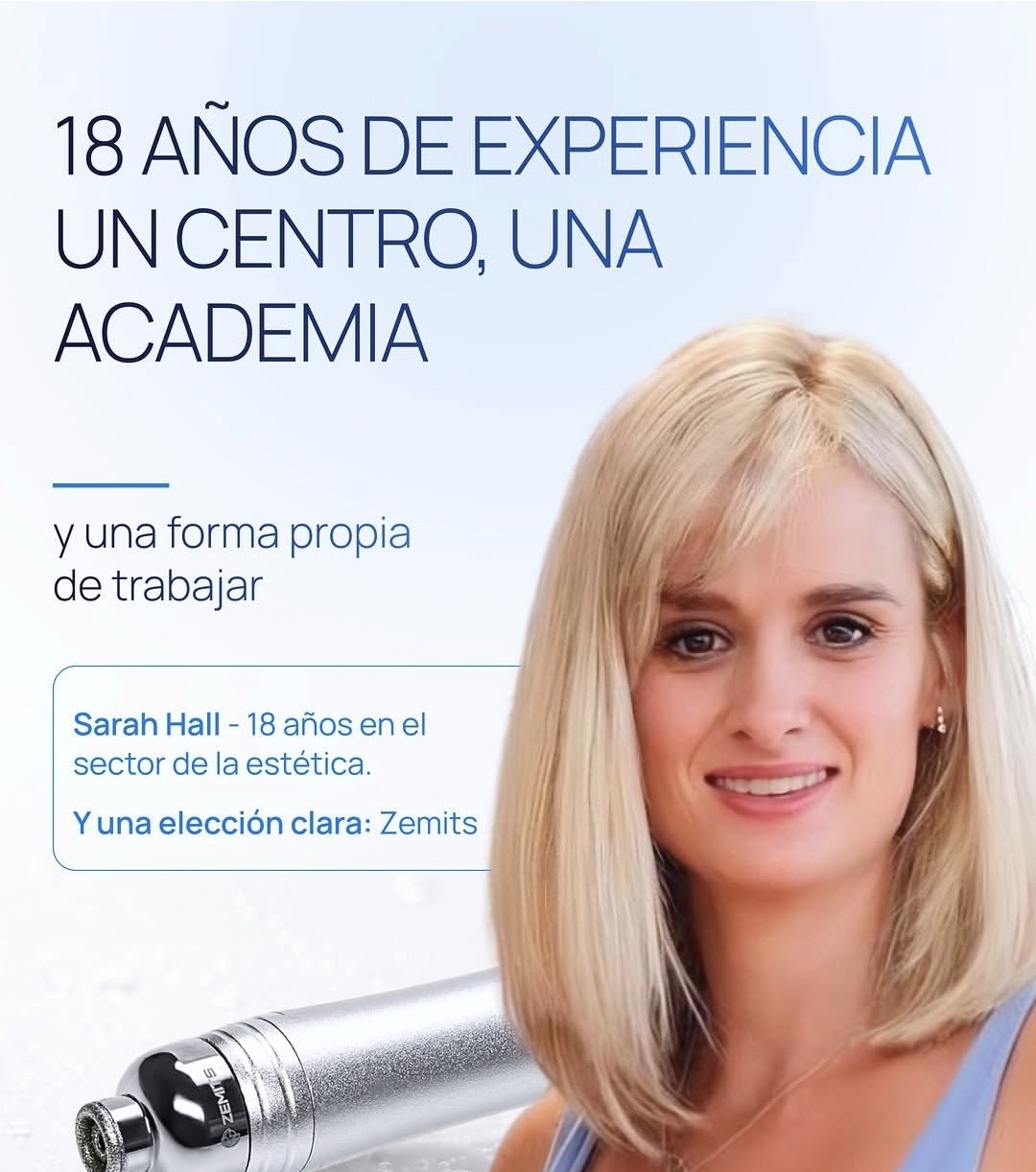 Sarah Hall, 18 años en el sector de la estética y embajadora de Zemits